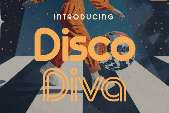 A Groovy Typeface for a Disco Era Editorial Layout