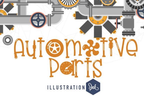 How a Display Font Like Automotive Parts Shapes a Brand