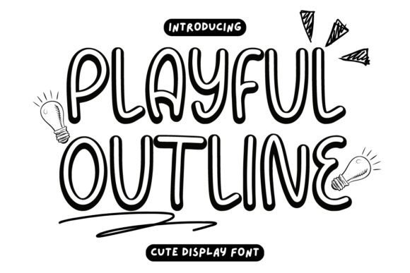 Playful Outline: A Distinctive Display Font for Modern Marketing