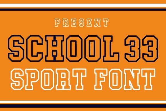 School 33: A Bold Sport Display Font for Dynamic Web Design