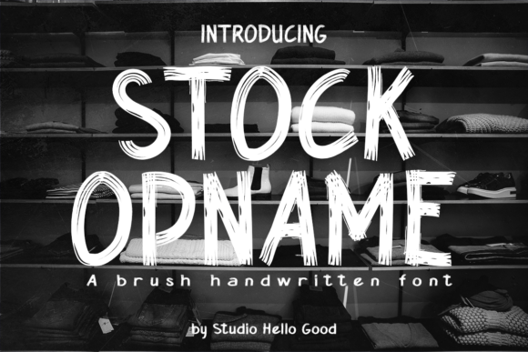 Stock Opname: A Creative Font for Your Handmade Story