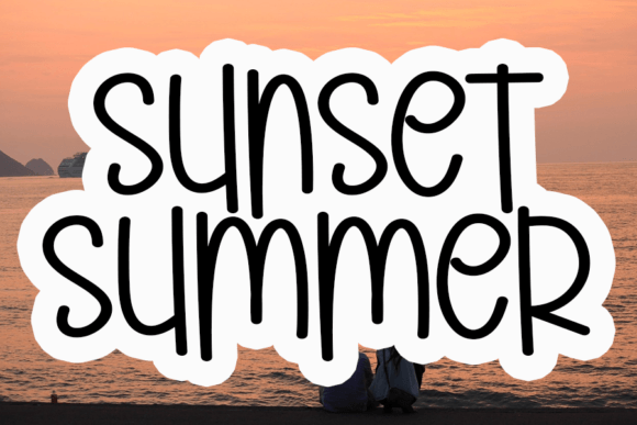 Sunset Summer: A Modern Display Font for Editorial Design